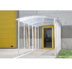 Abri fumeurs métal Version couloir Modèle suivant à fixer sur le couloir initial B825CMETZI