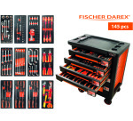Servante équipée de 145 outils avec 12 modules