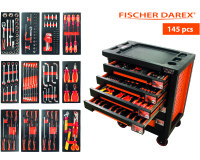 Servante équipée de 145 outils avec 12 modules