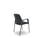 Sillas Opti519 respaldo malla negra asiento tela negra - Pack de 4
