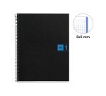 Notebook The Original, Couverture souple, A4, quadrillage 5x5 mm, 80 feuilles de 1 couleur, Miquelrius, Bleu.
