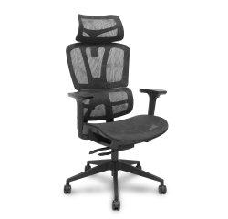 Chaise de bureau Pro537 translack - assise et dossier en maille , accoudoirs 3D