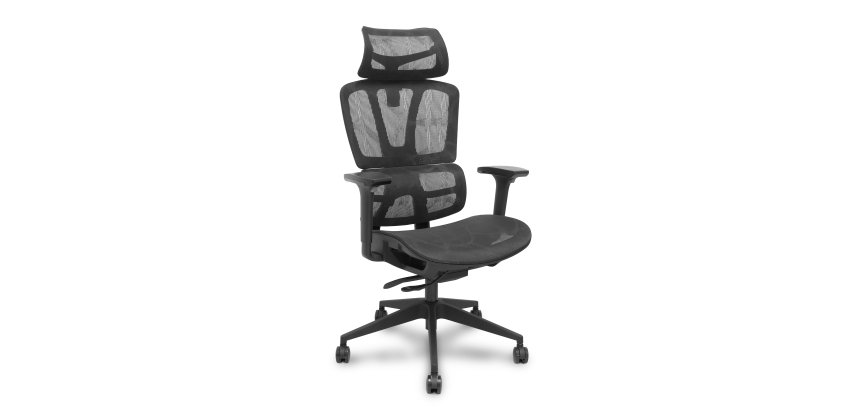 Chaise de bureau Pro537 translack - assise et dossier en maille , accoudoirs 3D