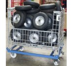 Rouleur de palettes 1000 kg 1200 x 1000 mm