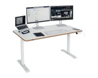Bureau assis-debout électrique 140 x 80cm blanc - Leitz