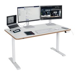 Bureau assis-debout électrique 140 x 80cm blanc - Leitz