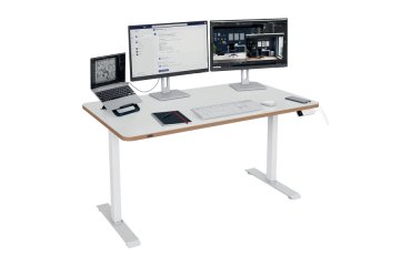 Bureau assis-debout électrique 140 x 80cm blanc - Leitz