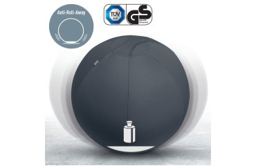 Balón de asiento Active de 65cm antideslizante, gris oscuro
