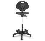 Tabouret Nargo en polyuréthane noir