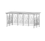 Abri ouvert 2 x 5 m Modèle roseau