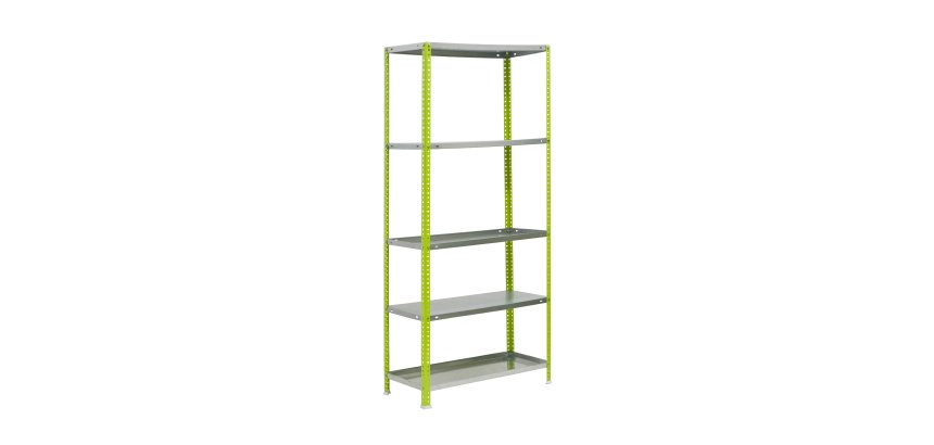 Estantería Simón Garden Comfort 5/500 verde/galvanizado Alt 180 x An 90 x Fon 50 cm