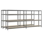 Rayonnage MODULO - Jeu 2 étagères Rack double - 8 plateaux