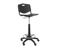 Taburete Robledo PVC negro