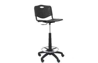 Taburete Robledo PVC negro