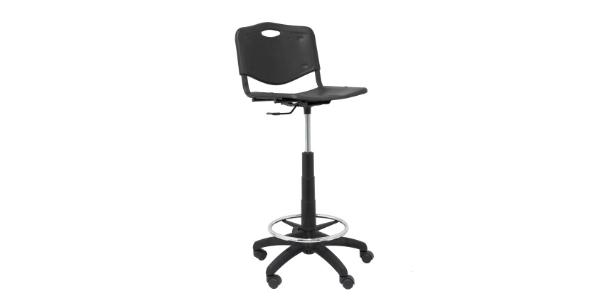 Taburete Robledo PVC negro