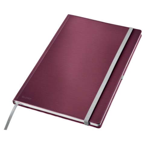 Cuaderno Leitz Style A4 rayado con tapa dura - 100 - Rayas - Rojo