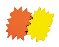 Etiquette carton fluo jaune/orange forme éclatée 16 x 24 cm Apli - Boîte de 10