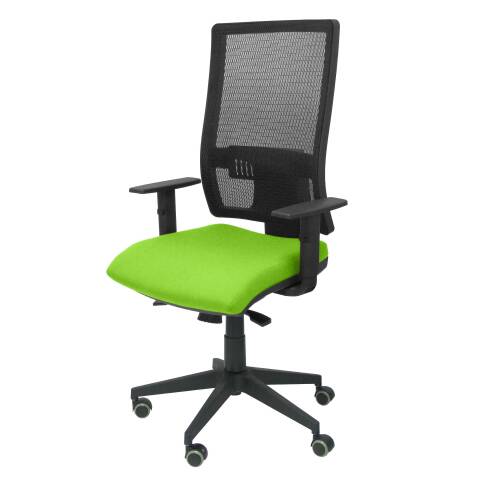 Silla Horna bali negro sin cabecero - Verde fluorescente