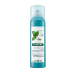 Shampooing sec Détox menthe aquatique Bio Klorane - Aérosol de 150 ml