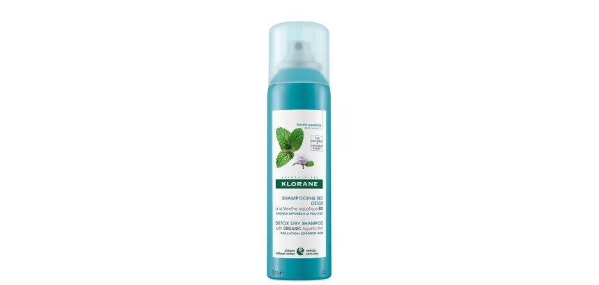 Shampooing sec Détox menthe aquatique Bio Klorane - Aérosol de 150 ml