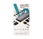 Dock station USB-C Logan 13 en 1 (HDMI 4K HD, VGA, RJ45, 6 x USB-A, SD, MicroSD)