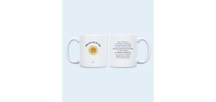 Taza "Placeres de la vida" 350ml, cerámica 
