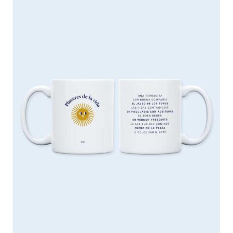 Taza "Placeres de la vida" 350ml, cerámica