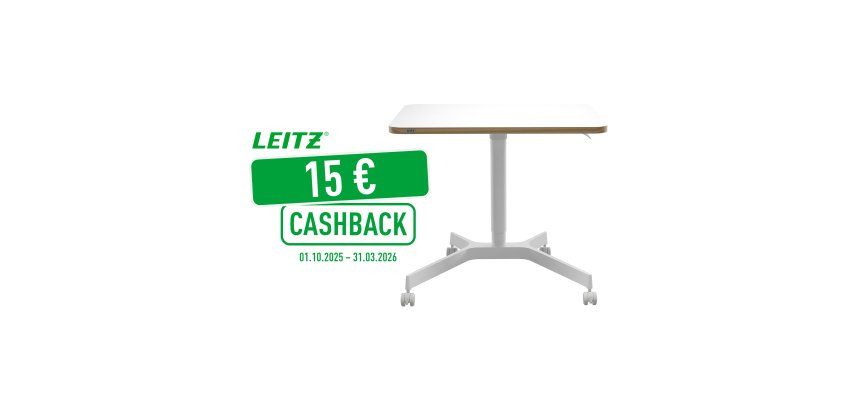 Bureau manuel compact - assis-debout - blanc - Leitz Ergo