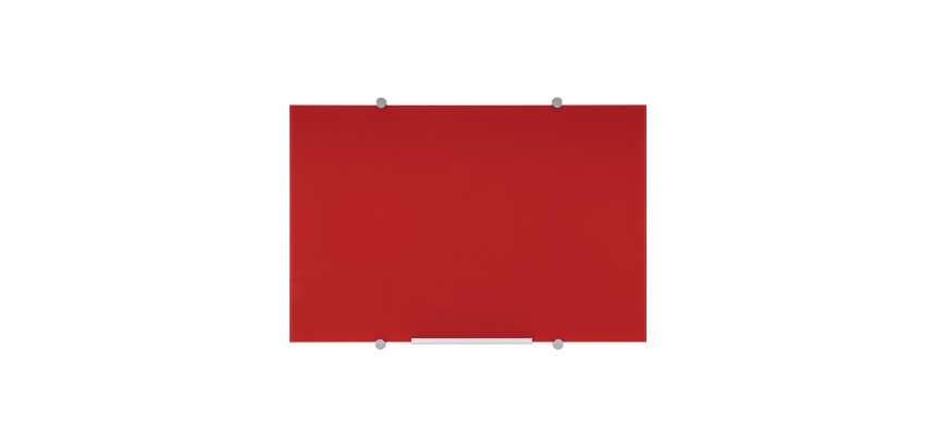 Pizarra vidrio magnetica roja 900X600