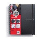 Notebook The Original, Couverture souple, A4, quadrillage 5x5 mm + Lisse, 120 feuilles de 2 couleurs, Miquelrius, Noir, Professionnel.
