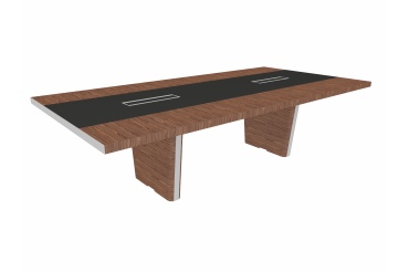 Table de réunion Xennon avec insert cuir