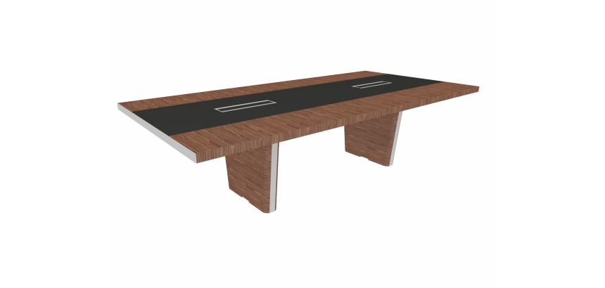 Xennon meeting table L.281 x D.140 cm with leather insert