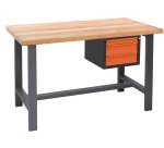 Établi d'Atelier 2M Fischer Darex –Plateau bois - Bloc 3 tiroirs