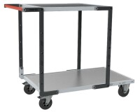 Servante montée 2 plateaux tôle galvanisée 250 kg 1000 x 600 mm et 700 x 600 mm roue caoutchouc