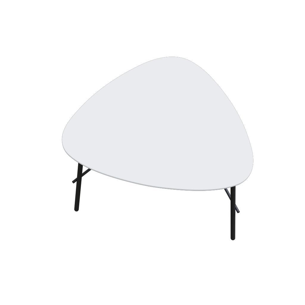 Table basse Lazy 50 x 60 cm pied noir