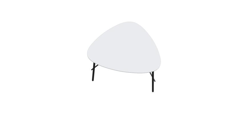 Table basse Lazy 50 x 60 cm pied noir