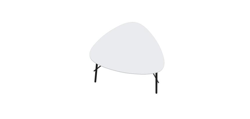 Table basse Lazy 50 x 60 cm pied noir