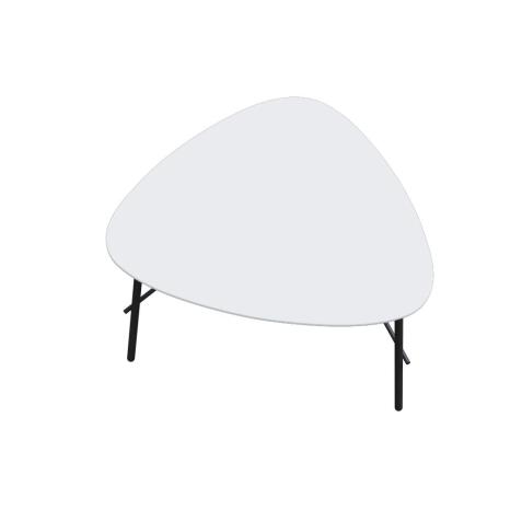 Table basse Lazy 50 x 60 cm pied noir