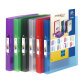 Classeur 2 anneaux plastifié Viquel Propyglass personnalisable A4 – Dos 3.5 cm couleurs assorties translucides