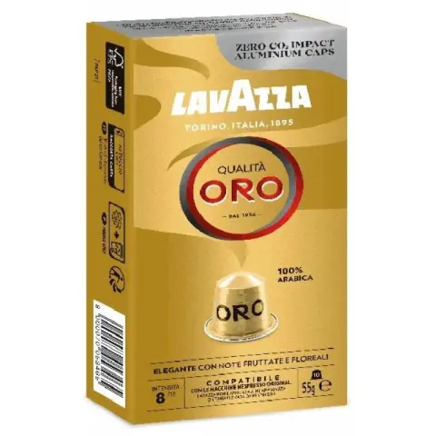 Cápsulas de café Lavazza Qualitá Oro - Paquete de 10 unidades