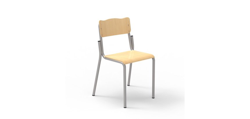 Schoolstoel Fabiano in beuk - Maat T5 voor 3de en 4de jaar basisschool