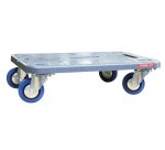 Plateau roulant polypropylène sans rebord 500 kg 600 x 400 mm roue non tachante