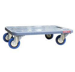 Plateau roulant polypropylène sans rebord 500 kg 600 x 400 mm roue non tachante