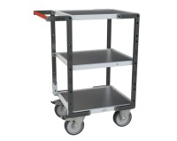 Servante montée 3 plateaux tôle 400 kg 550 x 500 mm roue TPE