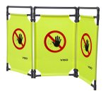 Barrière d'intervention PVC - 3 vantaux  - jaune