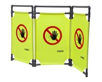 Barrière d'intervention PVC - 3 vantaux  - jaune