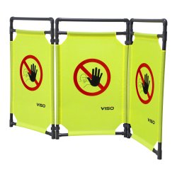 Barrière d'intervention PVC - 3 vantaux  - jaune