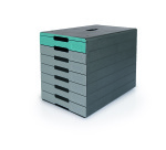 Module de classement Durable Idealbox Pro plus 7 tiroirs gris/vert
