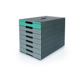 Module de classement Durable Idealbox Pro plus 7 tiroirs gris/vert
