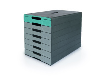 Module de classement Durable Idealbox Pro plus 7 tiroirs gris/vert
